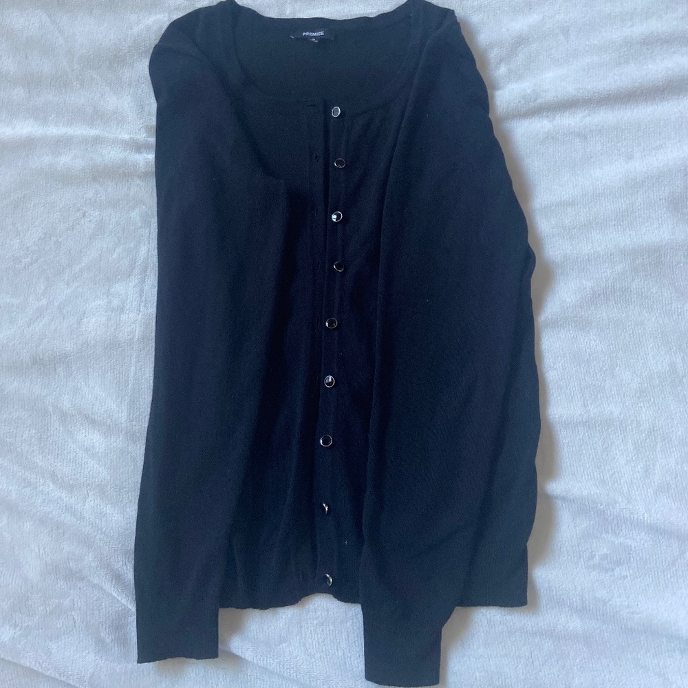 Black cardigan
